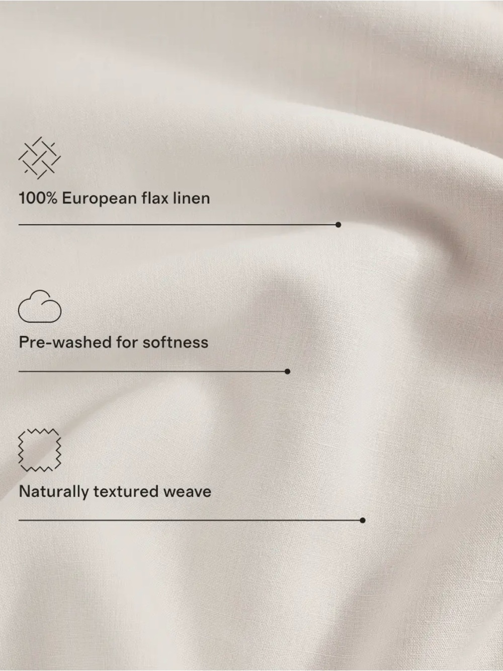 NWOT Queen European Linen Sheet Set - Toffee - Retail $184 - Picture 5 of 5